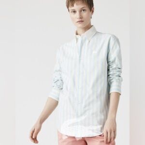 Lacoste Oxford Multi Stripe Woven Button Down Shirt